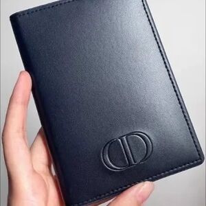 Dior Midnight Navy blue Leather Passport Holder